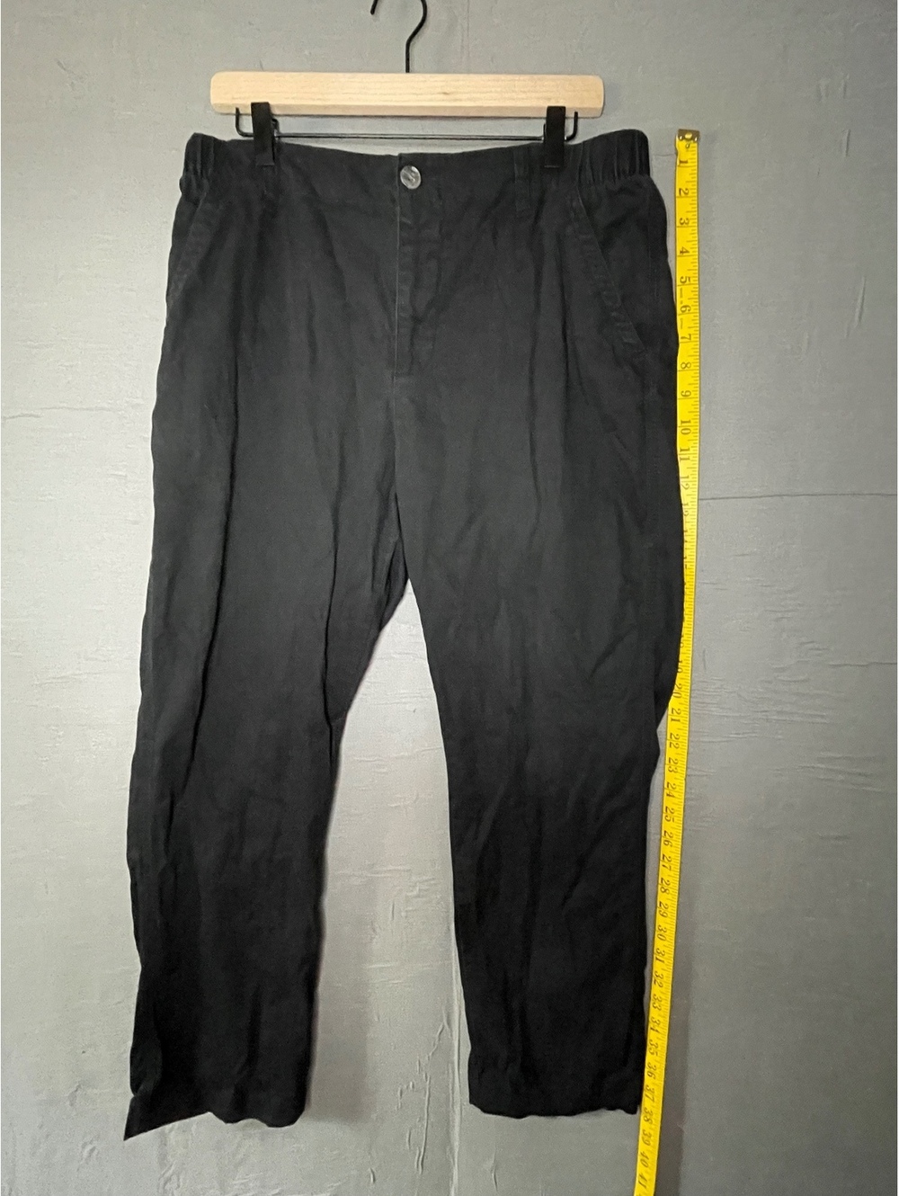 Old Navy Women's High-Rise OG Chino Pants Large Black Elastic Back Waist Casual